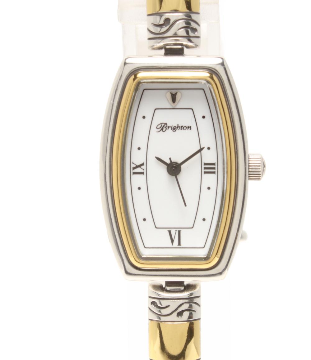 美品 Brighton 腕時計 クオーツ ホワイト レディース ブライトン