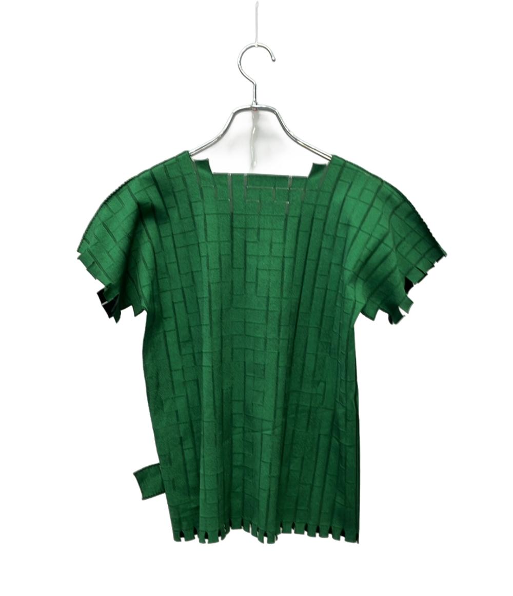 PLEATS PLEASE 半袖カットソー リバーシブル ガーメントプリーツ加工 PP74LK902 レディース SIZE 3 (L) プリーツプリーズ