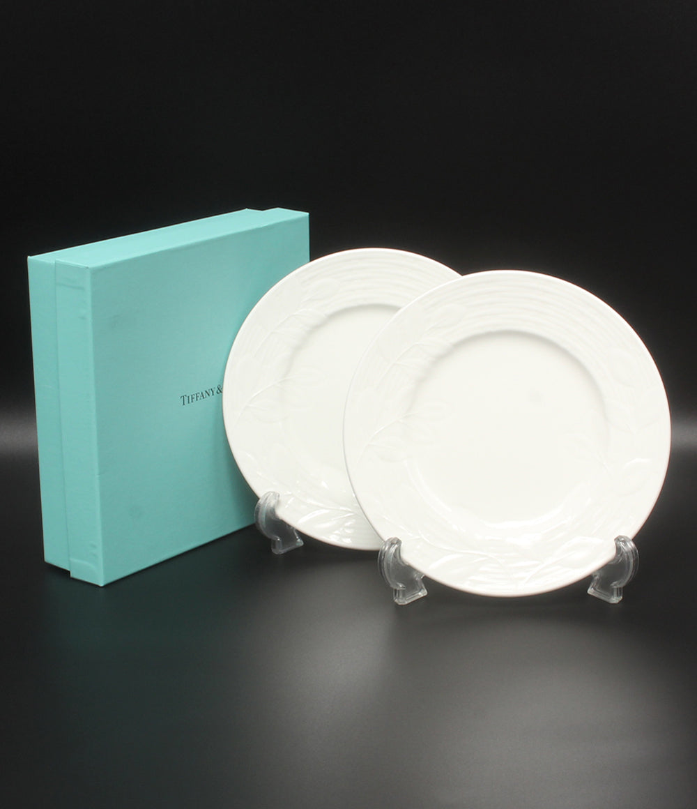 美品 Tiffany & Co. プレート 皿 2点セット 18cm テラス ティファニー