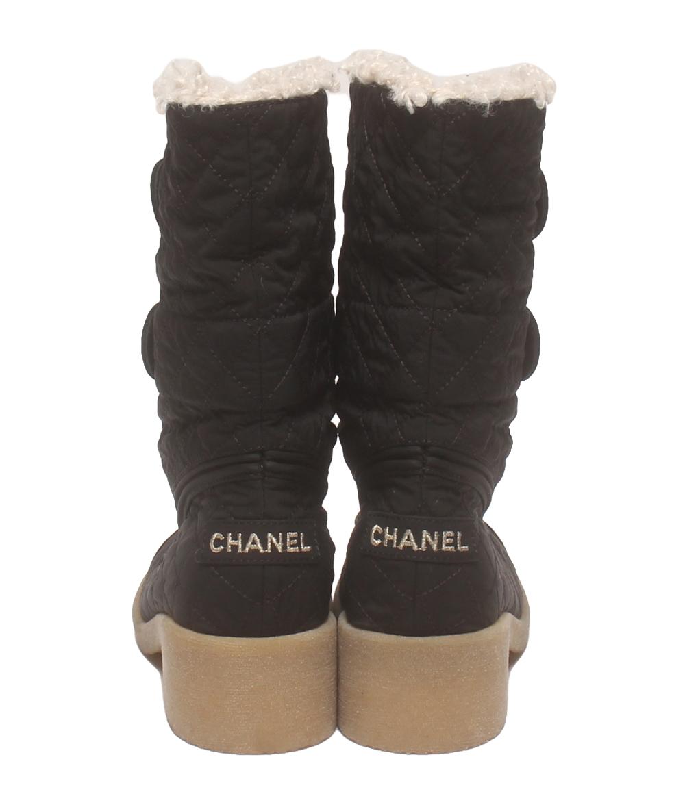 美品 シャネル ショートブーツ マトラッセ G36702 レディース SIZE 37 1/2 (L) CHANEL