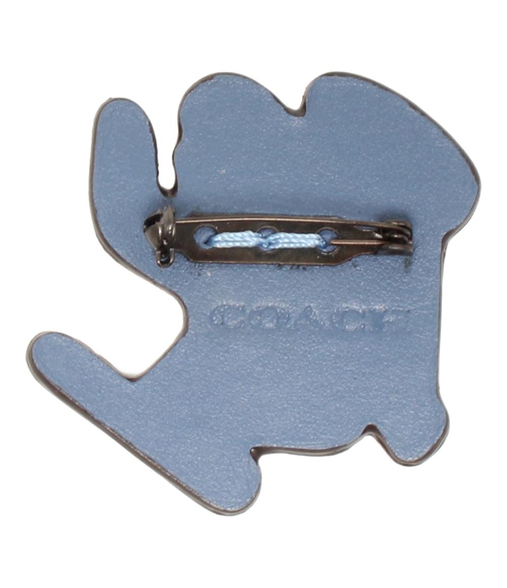 美品 コーチ ブローチ ダイナソー 恐竜 スキー レディース COACH