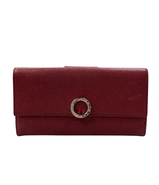 BVLGARI ダブルホック 二つ折り長財布 レザー レディース ブルガリ