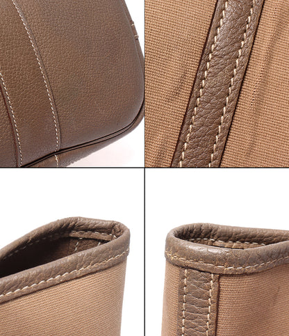 HERMES トートバッグ ショルダーバッグ 肩掛け シルバー金具 ▢M刻印 トワルオフィシエ ガーデンジップ MM レディース エルメス