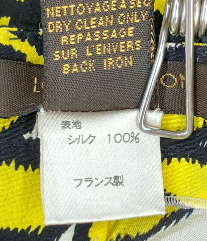LOUIS VUITTON フラワープリントロングスカート シルク100% レディース SIZE 38 (M) ルイ・ヴィトン