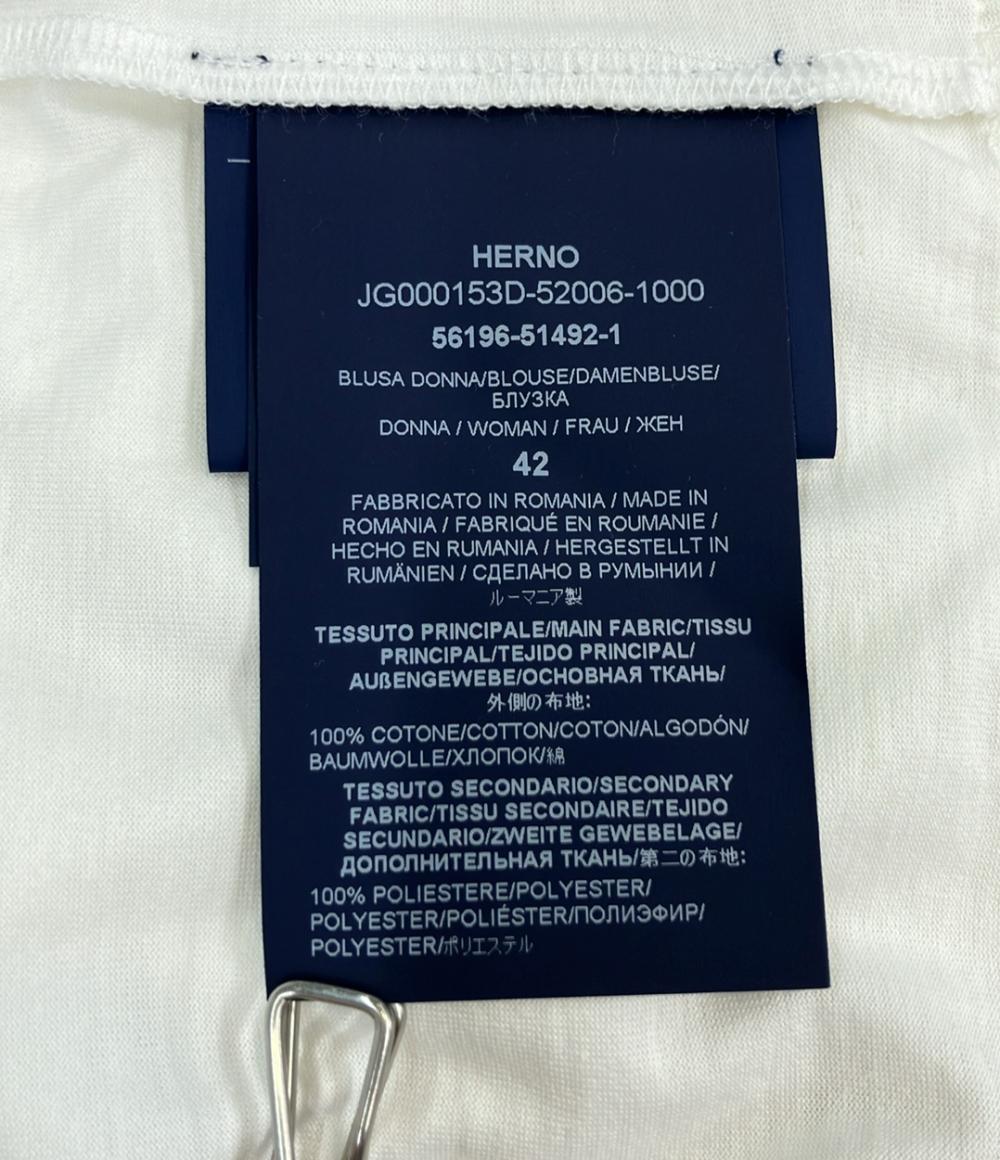 ヘルノ 長袖カットソー フリル JG000153D レディース SIZE 42 (L) Herno HERNO - ヘルノ 長袖カットソー フリル JG000153D レディース SIZE 42
