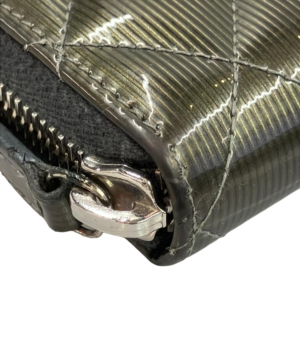 シャネル ラウンドファスナー長財布 シルバー金具 レディース CHANEL