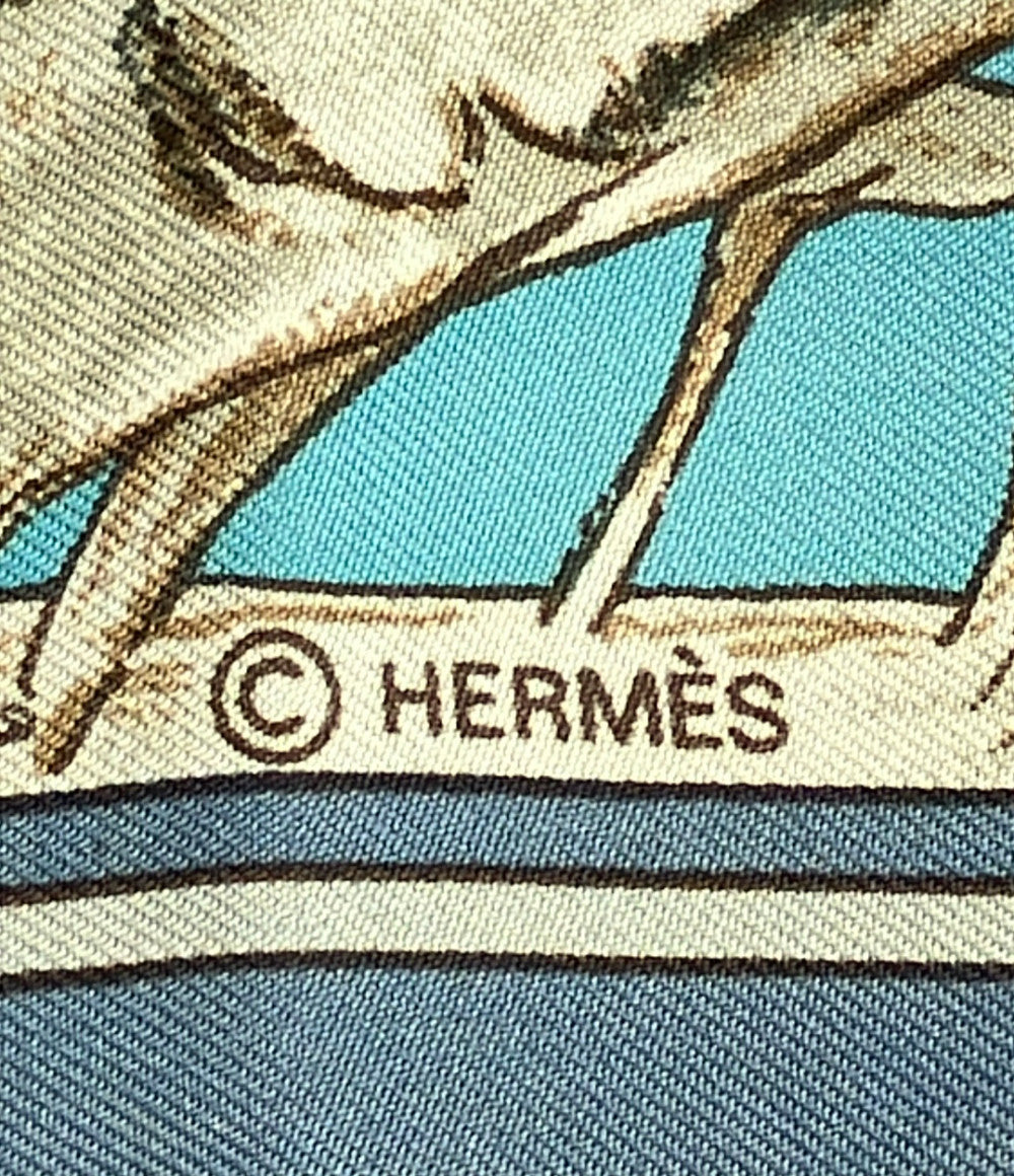 HERMES スカーフ カレ90 シルク100% 森の狩猟 レディース エルメス