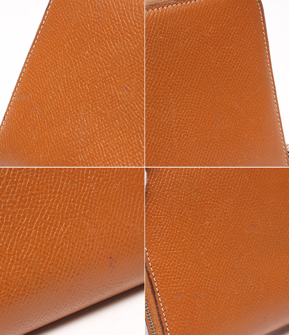 HERMES ラウンドファスナー長財布 T刻印 シルバー金具 アザップロング シルクイン レディース エルメス