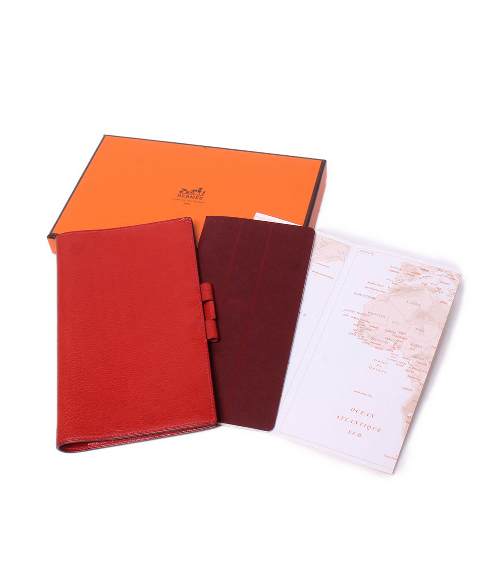 HERMES 手帳カバー シルバー金具 □L刻印 アジェンダ ヴィジョン レディース エルメス