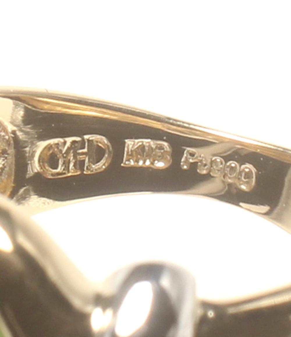 美品 ユキコハナイ リング 指輪 K18 Pt900 ダイヤ0.03ct レディース YUKIKO HANAI