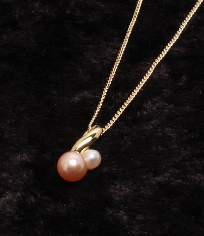 美品 ヴァンドームアオヤマ ネックレス K18 カラーパール レディース VENDOME AOYAMA