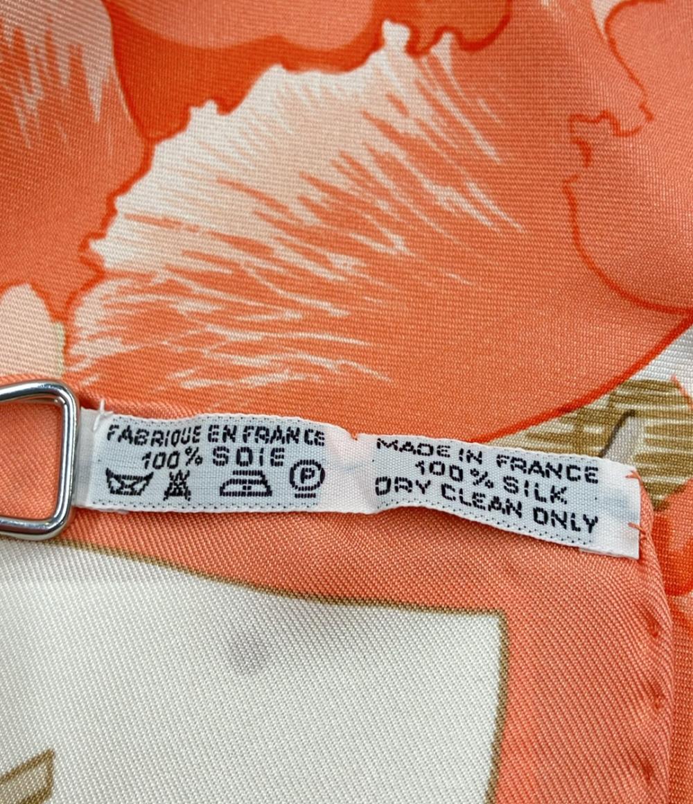 エルメス スカーフ カレ90 シルク100% 芍薬 Les Pivoines レディース HERMES