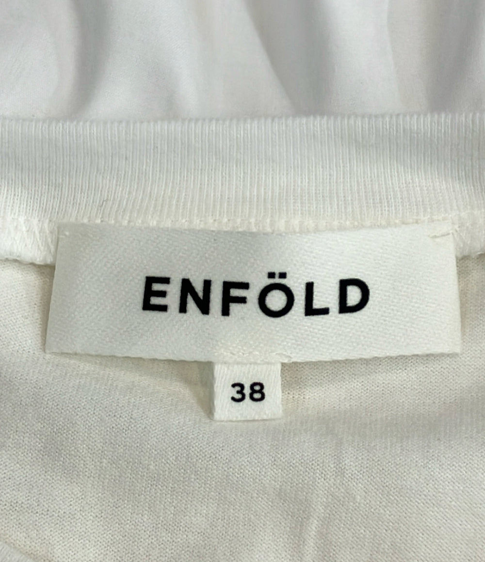 ENFOLD スクエアペプラム ロングスリーブ Tシャツ 300HA280-2440 レディース SIZE 38 (S) エンフォルド