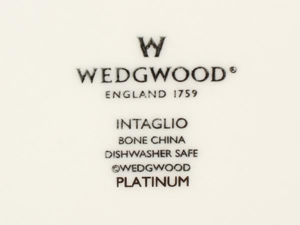 美品 WEDGWOOD ダイヤディッシュ 皿 22cm インタグリオ プラチナ ウエッジウッド