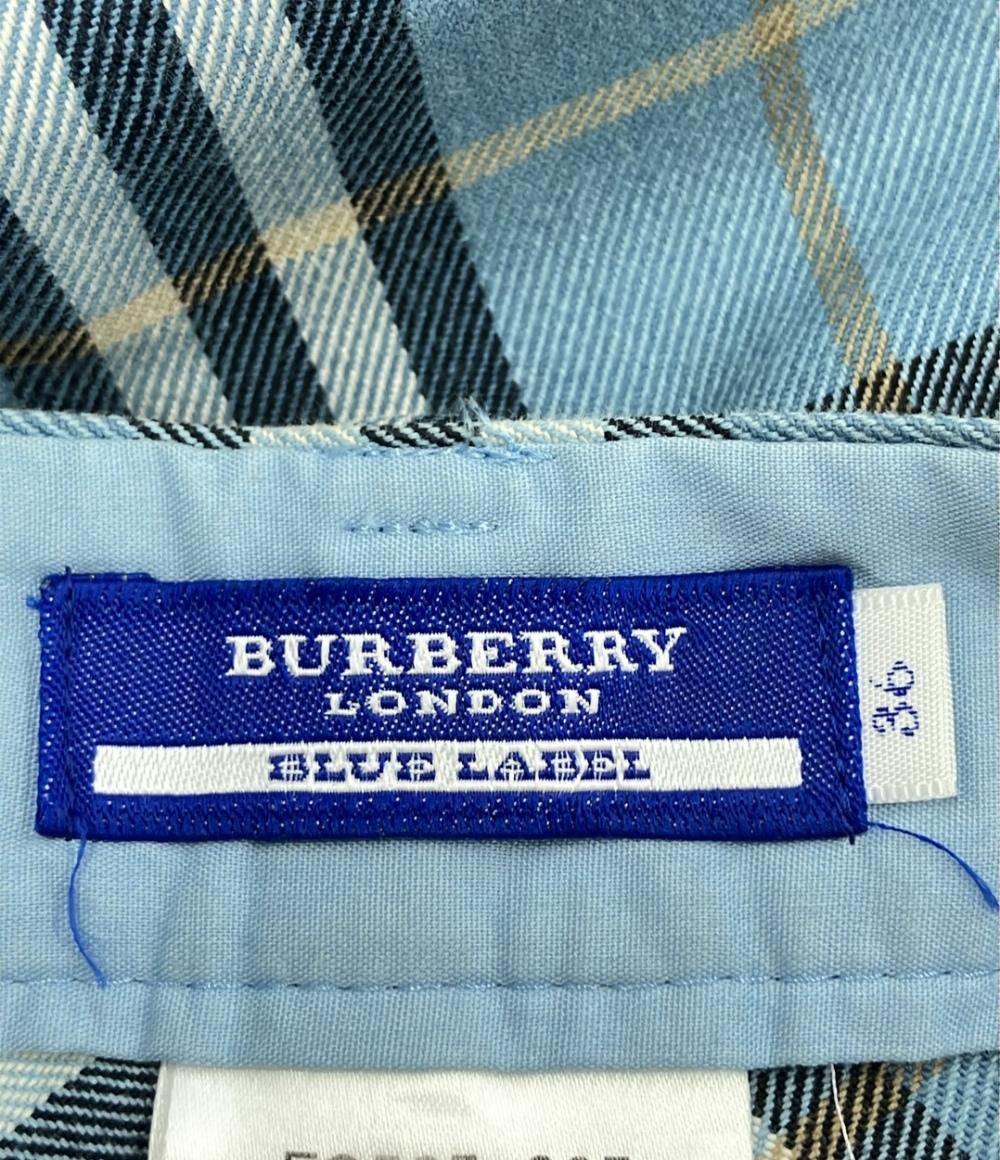 バーバリーブルーレーベル ロングパンツ チェック柄 レディース SIZE 36 (S) BURBERRY BLUE LABEL