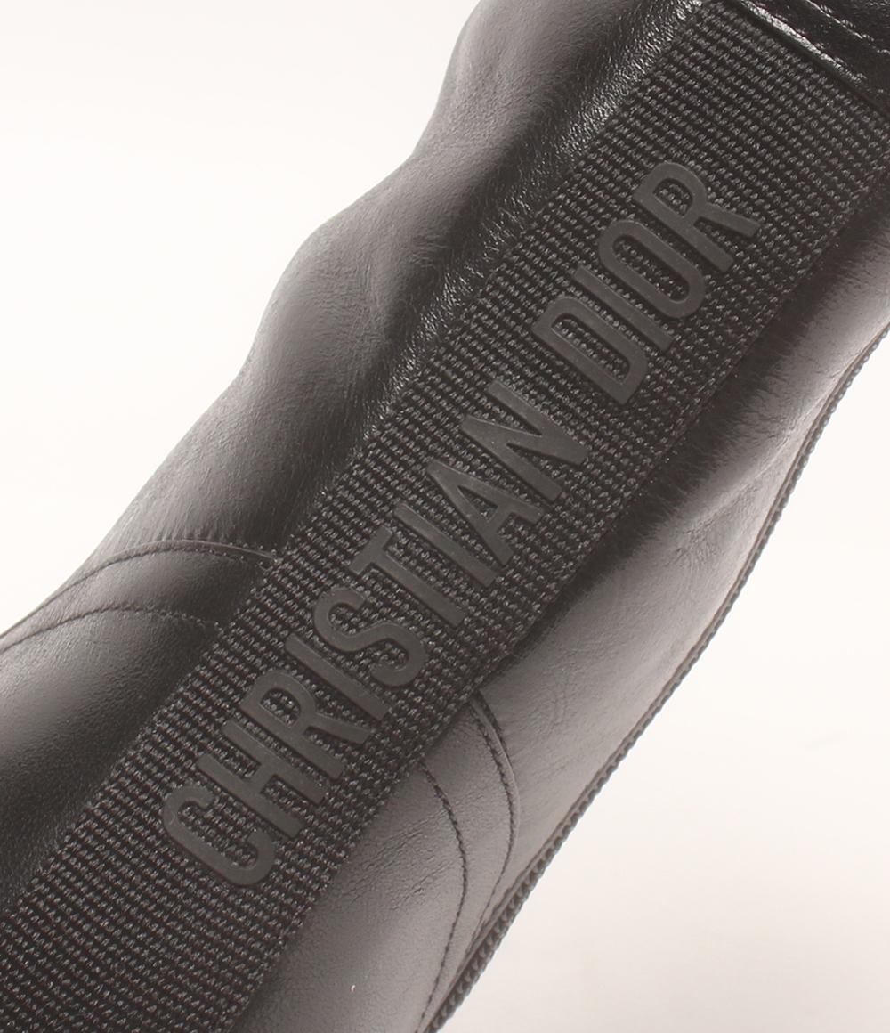 美品 クリスチャンディオール コンバットブーツ レザー レディース SIZE 34 1/2 Christian Dior