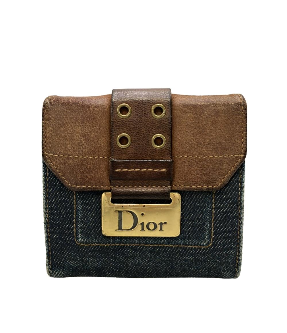 クリスチャンディオール ダブルホック二つ折り財布 メンズ Christian Dior