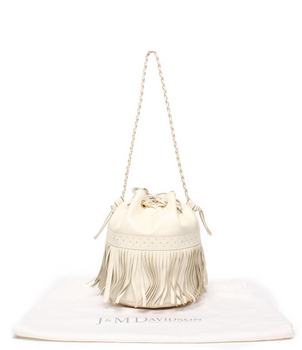 ジェイアンドエムデヴィッドソン 巾着ショルダーバッグ フリンジ  肩掛け レディース J&M Davidson