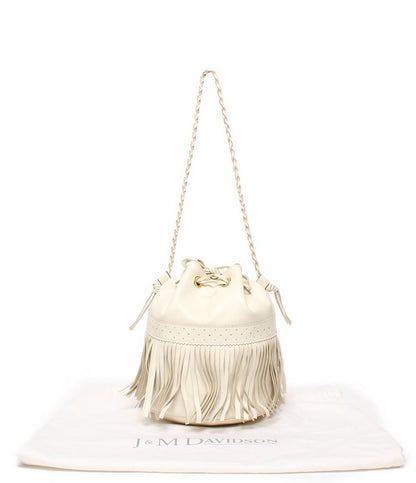 ジェイアンドエムデヴィッドソン 巾着ショルダーバッグ フリンジ  肩掛け レディース J&M Davidson