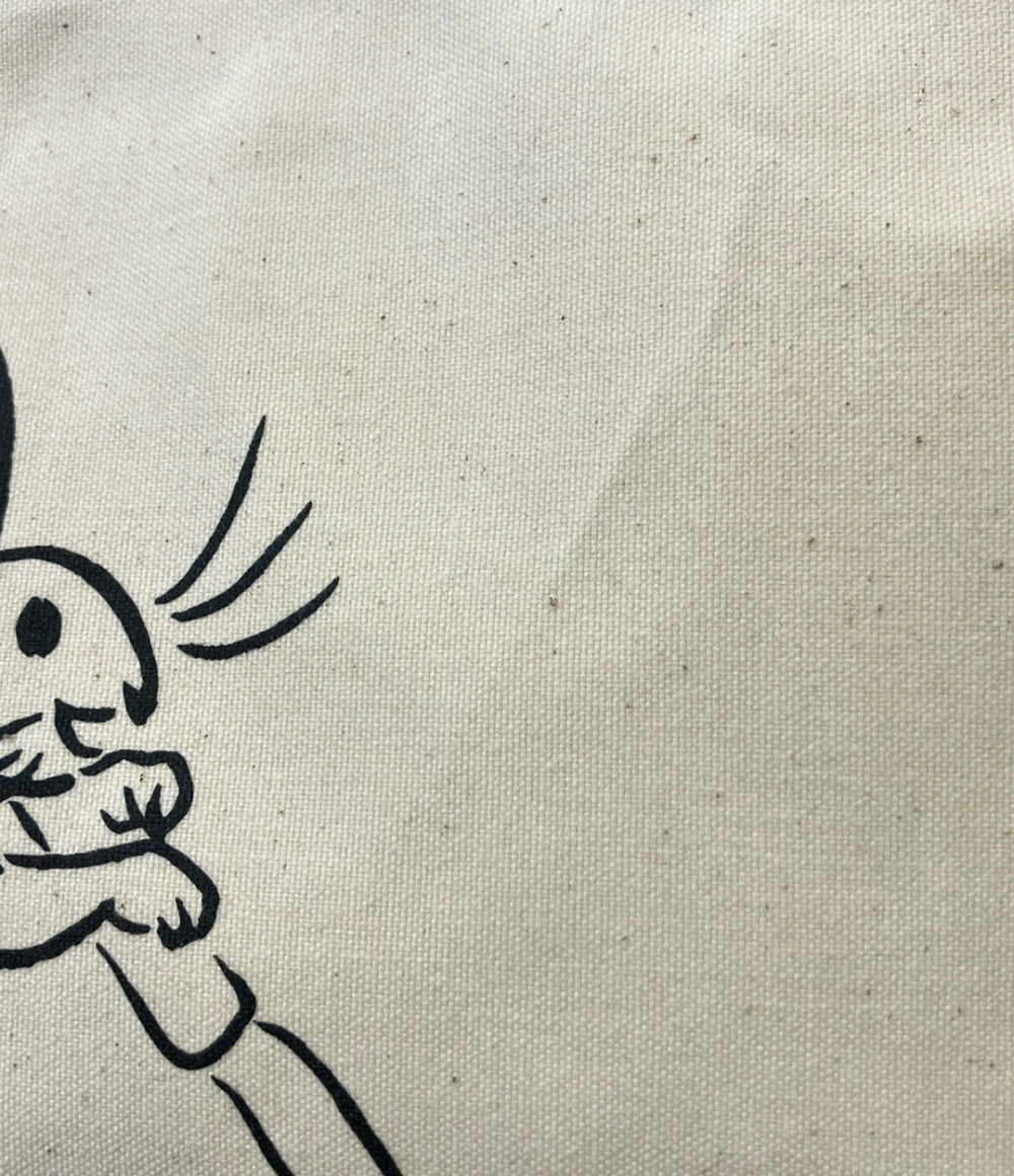 SHINZABURO HANPU トートバッグ 鳥獣戯画 うさぎ レディース 信三郎帆布
