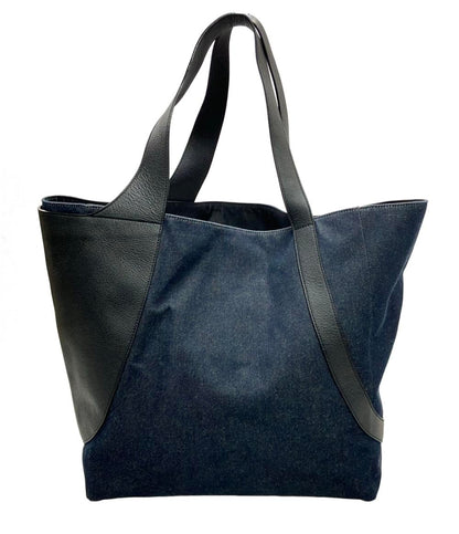 美品 Alexander McQueen トートバッグ デニム レザー メンズ アレキサンダーマックイーン
