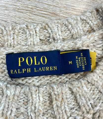 POLO RALPH LAUREN 長袖ニット ロゴ ウールブレンド 3XBRJ1q レディース SIZE M ポロ・ラルフローレン