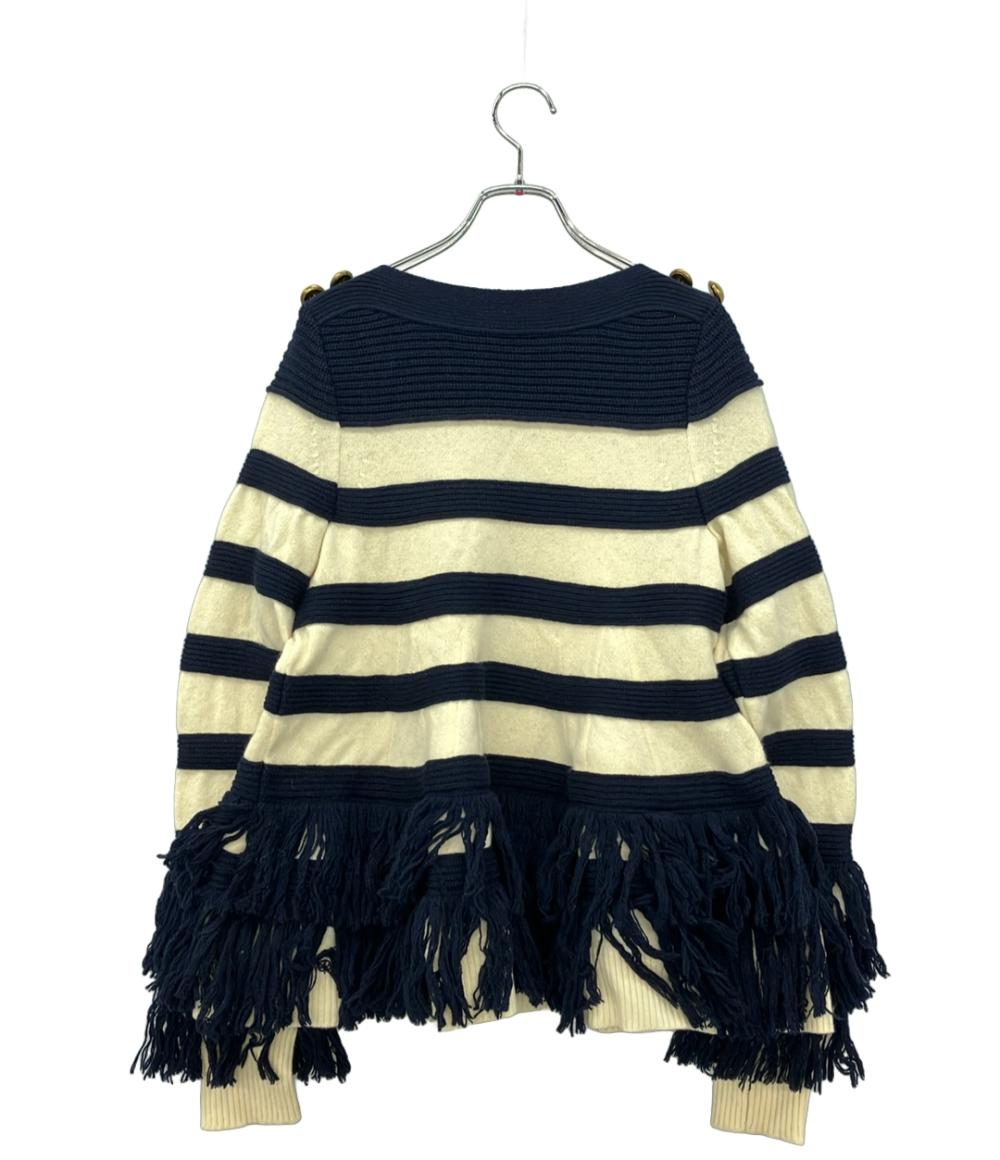 サカイ フリンジボーダーニット レディース SIZE 1 (S) Sacai