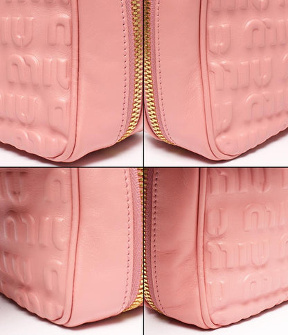 Miu Miu チェーンショルダーバッグ 肩掛け エンボスロゴ レディース ミュウ ミュウ