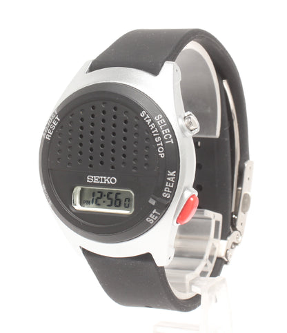 美品 SEIKO 腕時計 音声デジタルウオッチ クオーツ A862-00B0 レディース メンズ セイコー