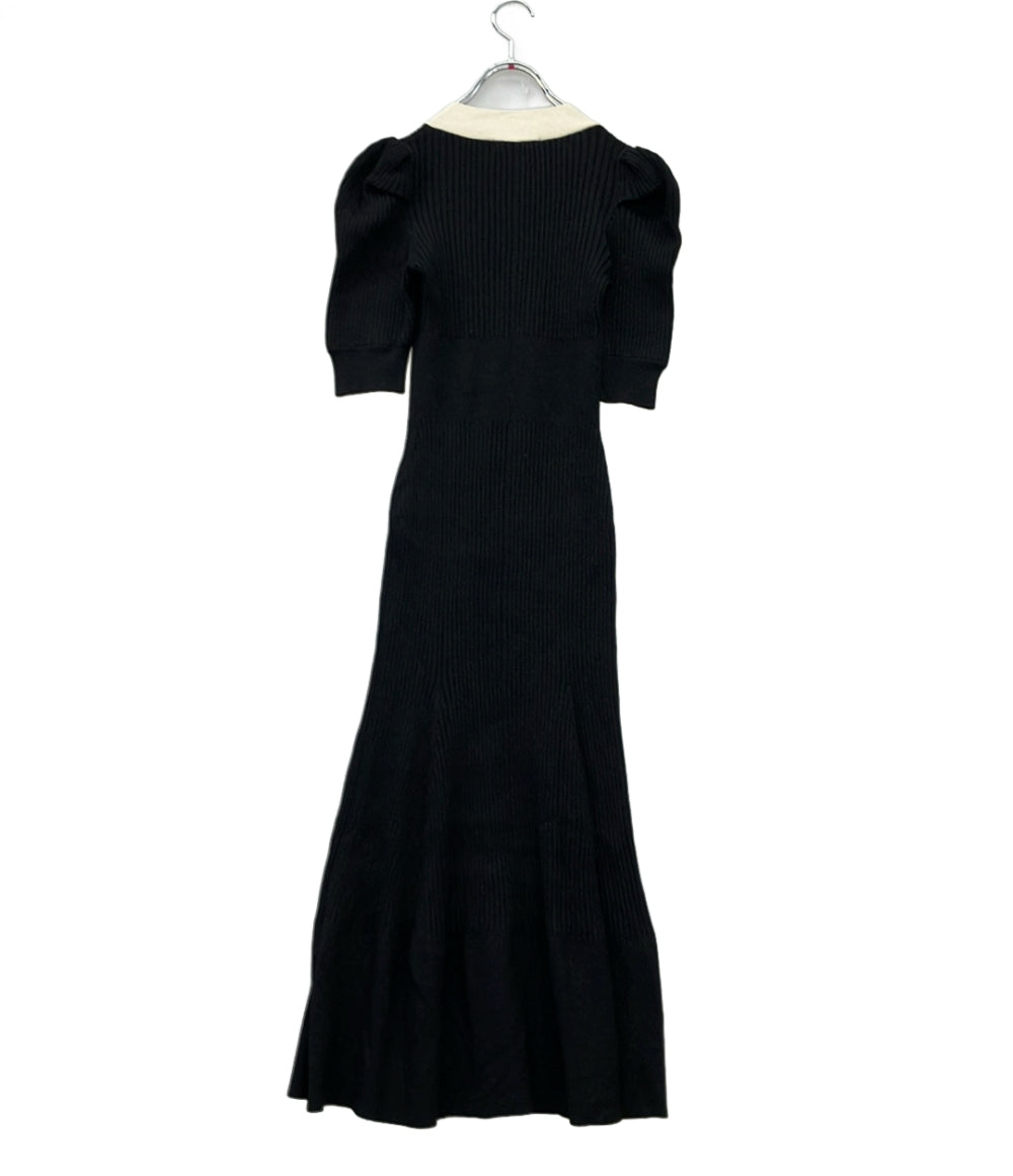 snidel 半袖ワンピース クールネック ボタン フロントボタンラメニットワンピ SWNO231115 レディース SIZE ONE SIZE (M) スナイデル