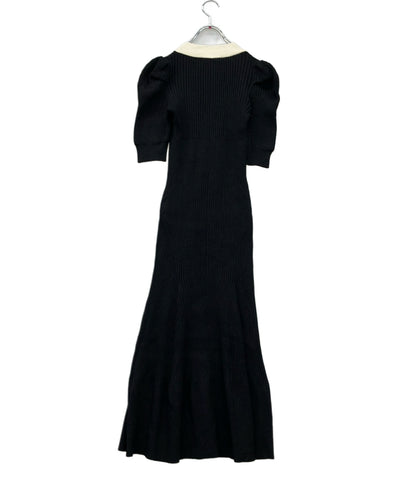 snidel 半袖ワンピース クールネック ボタン フロントボタンラメニットワンピ SWNO231115 レディース SIZE ONE SIZE (M) スナイデル