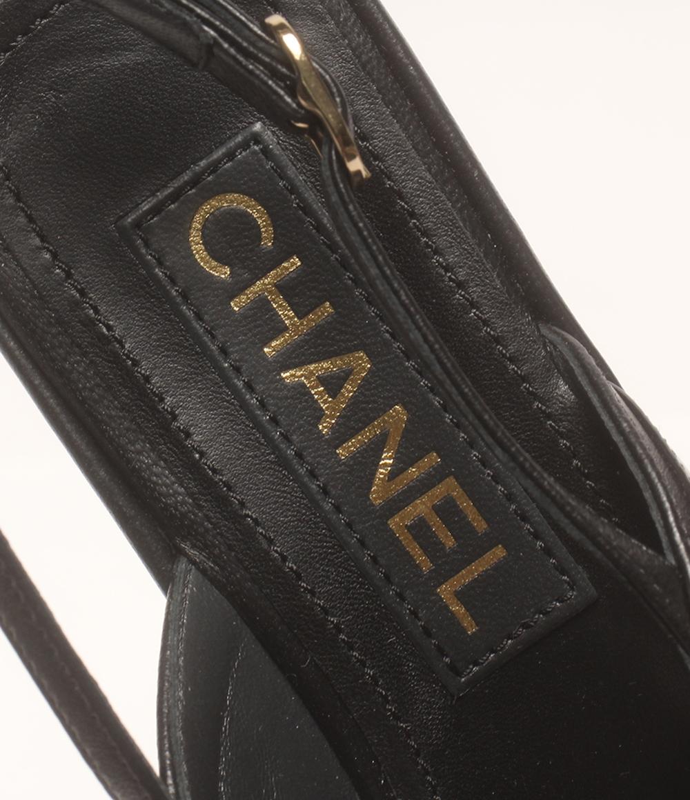 シャネル サンダル マトラッセ ココマーク プラットフォーム スリングバック レディース SIZE 36C CHANEL