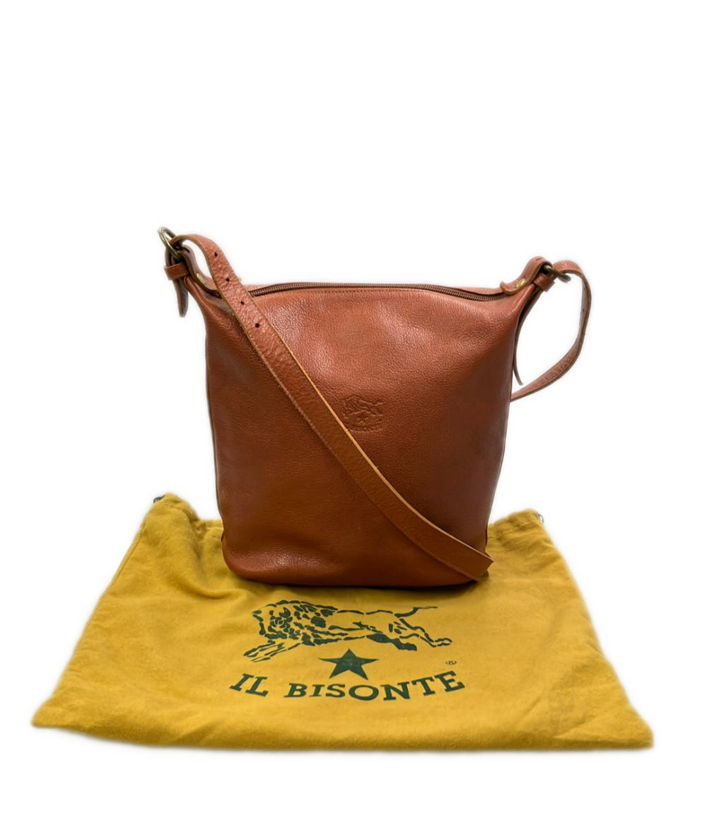 極希少 IL BISONTE ショルダーバッグ 本革 ブラウン 斜め掛け IL BISONTE ショルダーバッグ 斜め掛け レディース イルビゾンテ