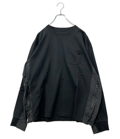 Sacai 長袖Tシャツ クールネック BLACK Cotton Jersey L S T-shirt 25-03643M メンズ SIZE 3 (L) サカイ