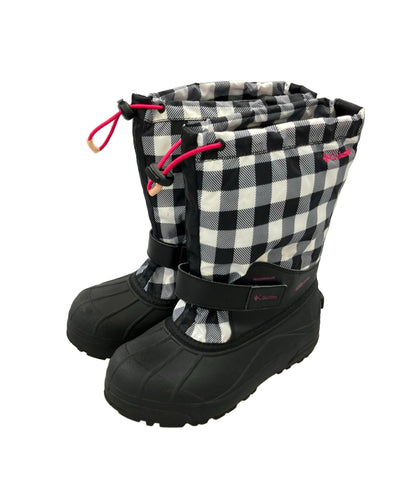 Columbia スノーブーツ 防寒 ギンガムチェック柄 BY1311-010 キッズ SIZE 22.0 コロンビア