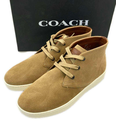 美品 COACH ハイカットスニーカー スエード メンズ SIZE US 8 D (26cm) コーチ