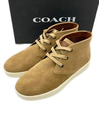 美品 COACH ハイカットスニーカー スエード メンズ SIZE US 8 D (26cm) コーチ