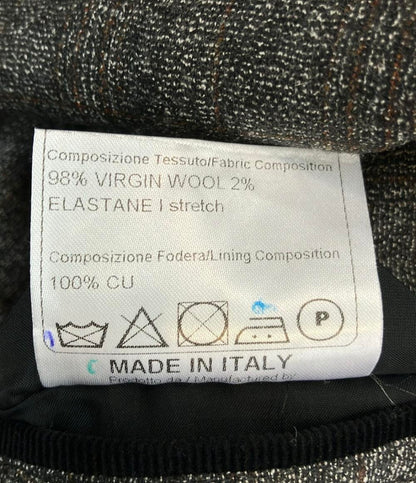 TAGLIATORE セットアップ パンツスーツ チェック柄 グレー×ブラウン トラッド＆ベーシック メンズ SIZE 50R (L) タリアトーレ