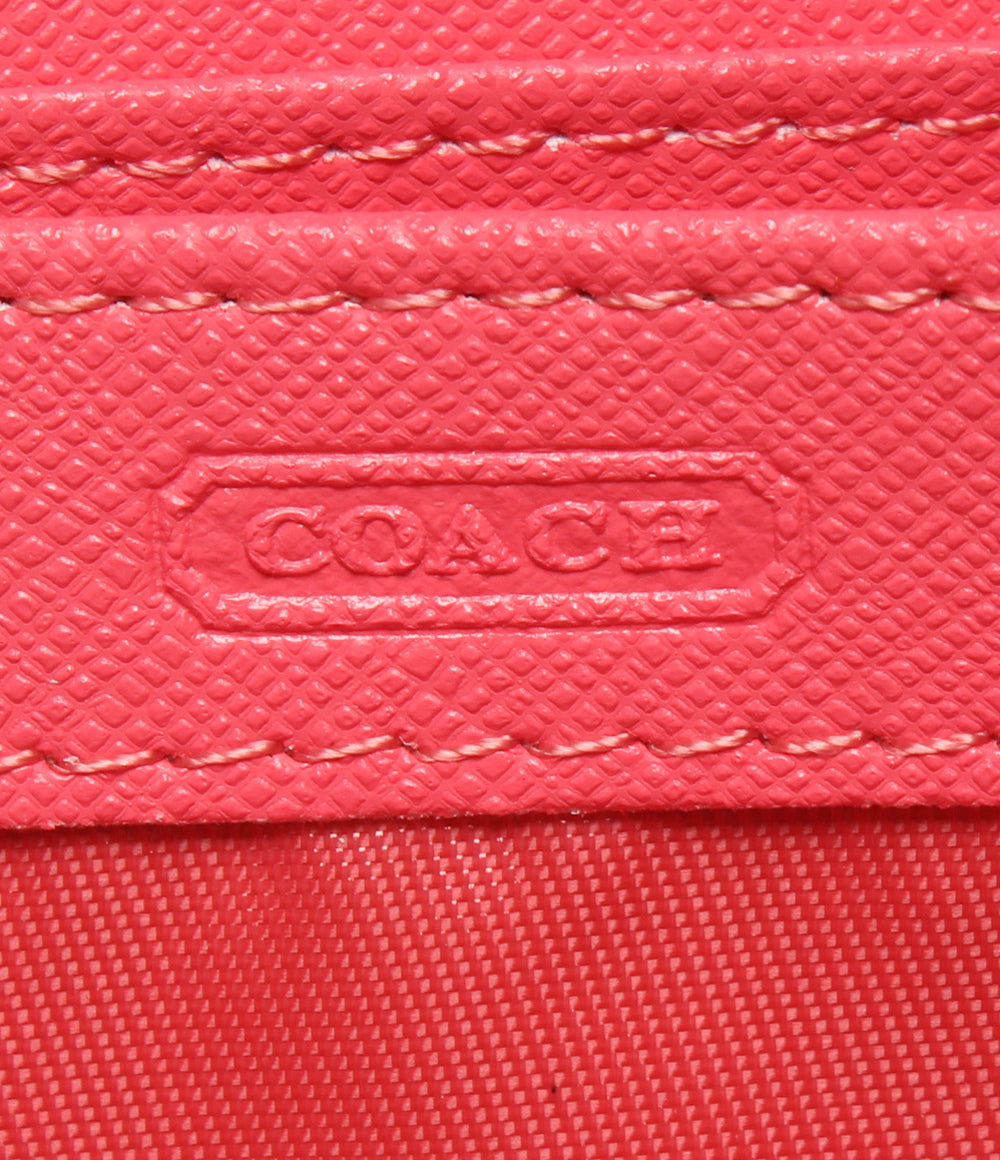 美品 COACH ラウンドファスナー長財布 フローラルデイジー F51339 コーチ
