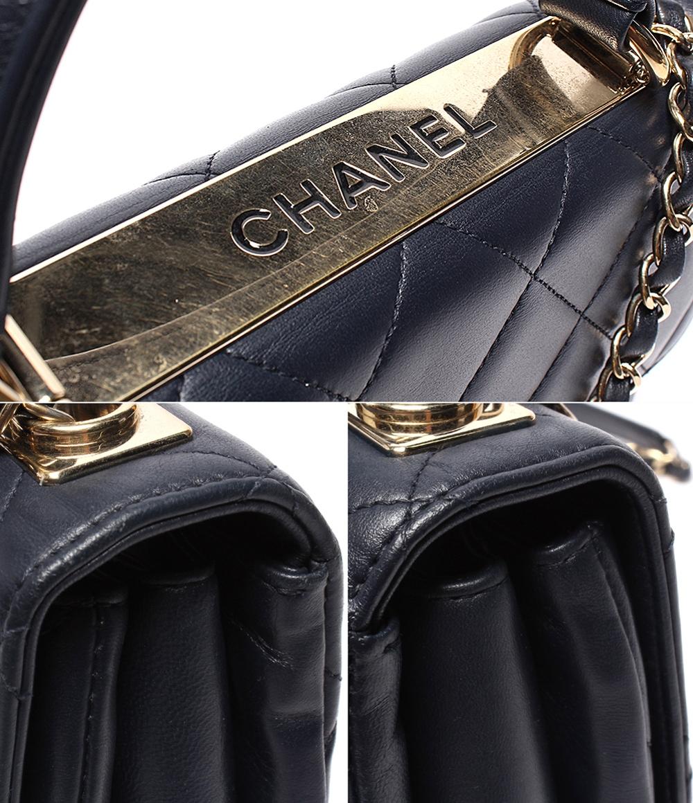 CHANEL 2wayチェーンショルダーバッグ ハンドバッグ 肩掛け ゴールド金具 ラムスキン マトラッセ レディース シャネル