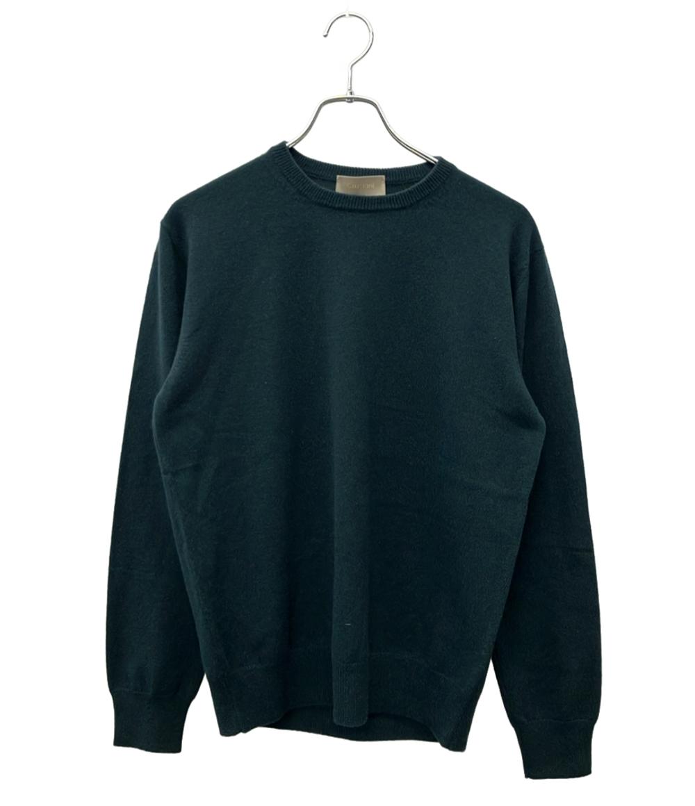 CRUCIANI 長袖ニット 薄手 クールネック グリーン  カシミア100% メンズ SIZE 50 (XL) クルチアーニ