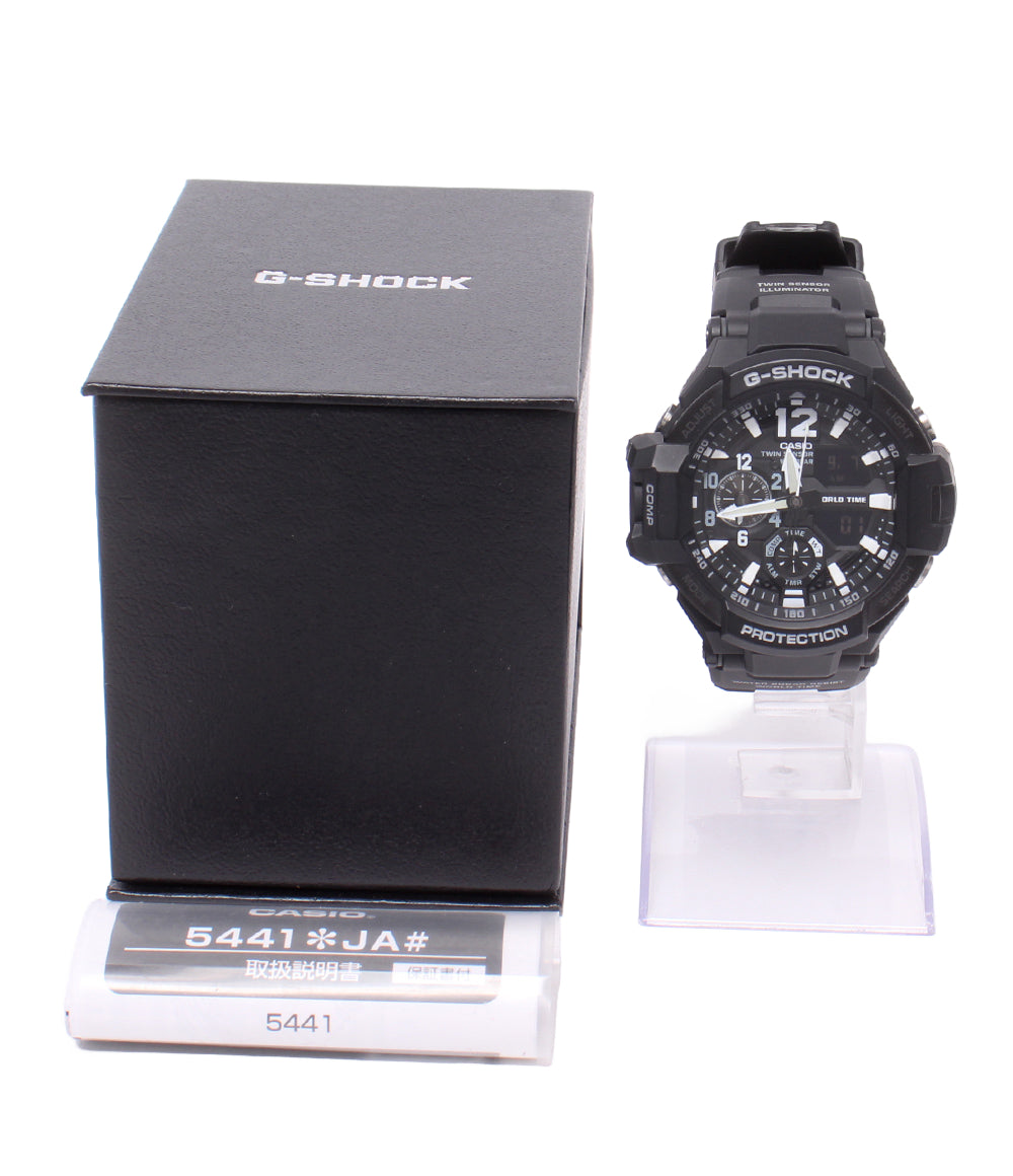 CASIO 腕時計 スカイコックピット G-SHOCK クオーツ ブラック GA-1100 メンズ カシオ