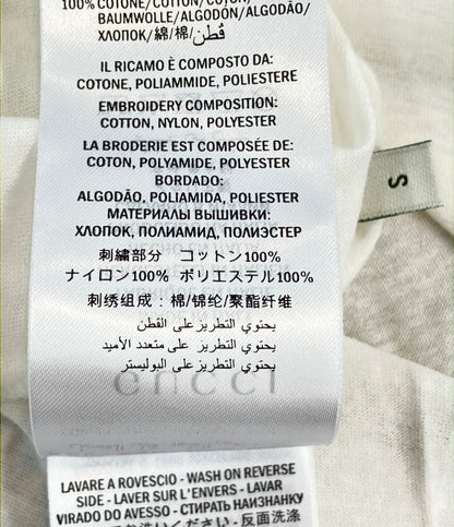 訳あり GUCCI ロゴプリント半袖Tシャツ 457095 メンズ レディース SIZE S グッチ