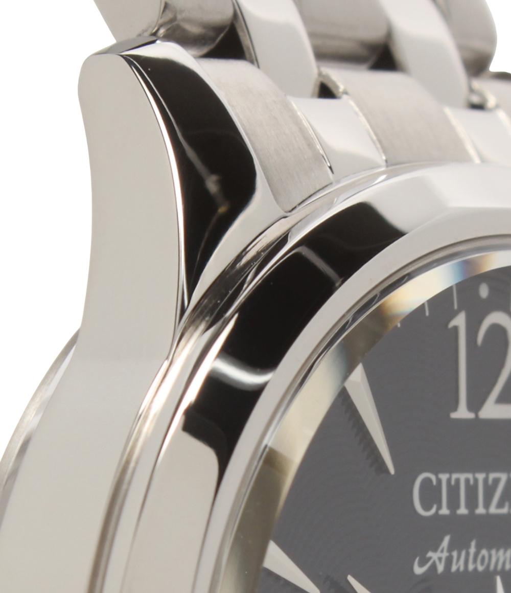 美品 CITIZEN 腕時計 自動巻き ネイビー 8229-003MT04 メンズ シチズン