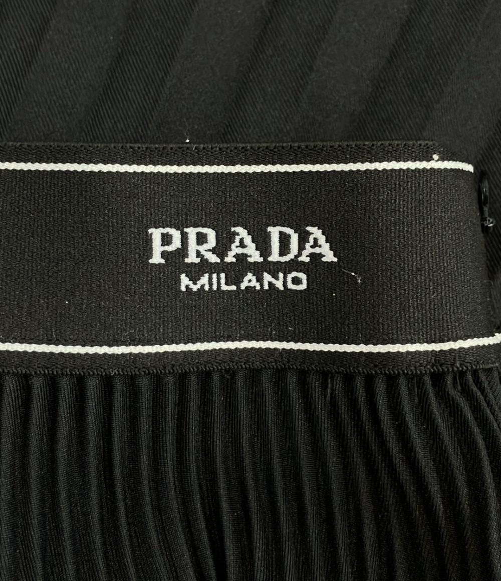 PRADA プリーツスカート ウエストロゴ レディース SIZE 40 (M) プラダ