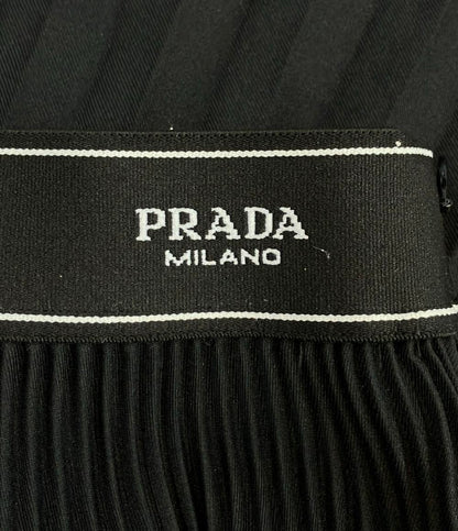 PRADA プリーツスカート ウエストロゴ レディース SIZE 40 (M) プラダ