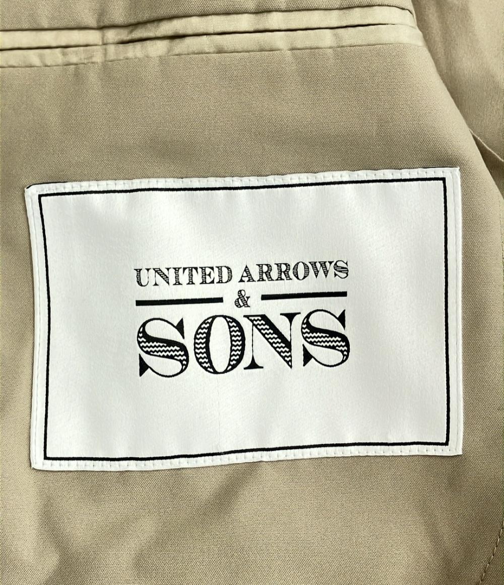 美品 UNITED ARROWS & SONS フラワー刺繍 テーラードジャケット メンズ SIZE XL ユナイテッドアローズ アンド サンズ