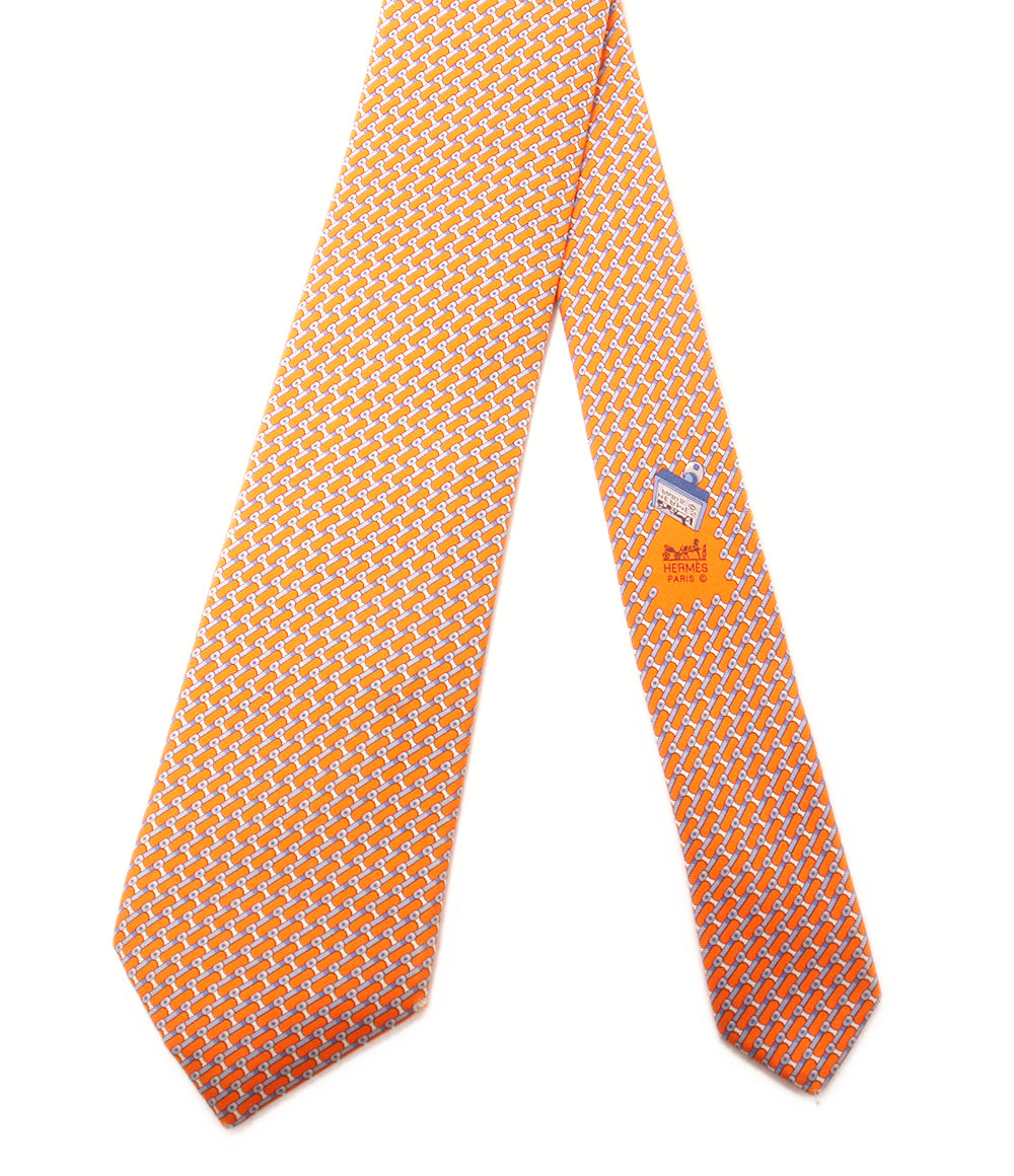 HERMES ネクタイ シルク100% メンズ エルメス
