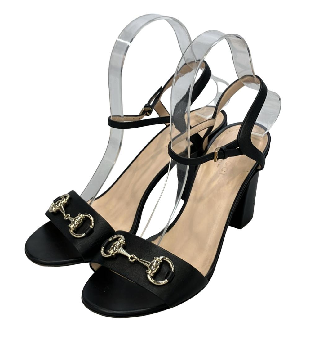 GUCCI アンクルストラップサンダル ホースビット チャンキーヒール レディース SIZE 37 (23.5cm) グッチ