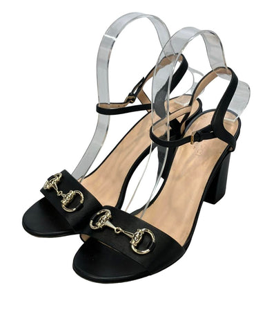 GUCCI アンクルストラップサンダル ホースビット チャンキーヒール レディース SIZE 37 (23.5cm) グッチ